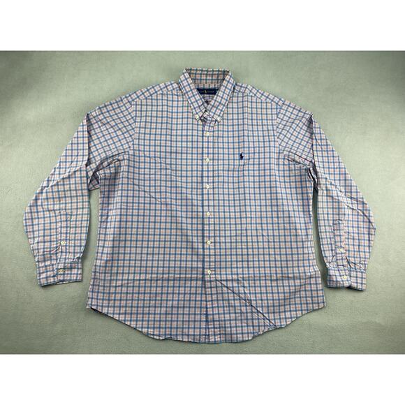 Ralph Lauren Button Down Shirts Mens XXL Blue Plaid Multi Long Sleeve “Read” - Picture 3 of 16